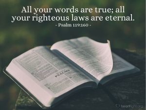 Today’s Verse – Psalm 119:160