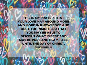 Today’s Verse – Philippians 1:9-10