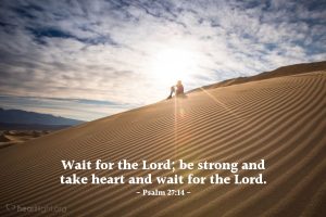 Today’s Verse – Psalm 27:14