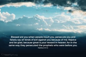Today’s Verse – Matthew 5:11-12
